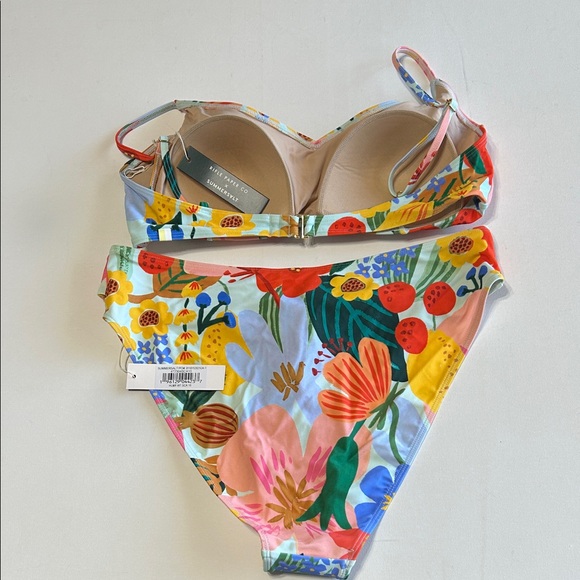 Summersalt x Rifle Paper Co. Limited Edition Floral Sicily Print Bikini Sz10 - Picture 9 of 13
